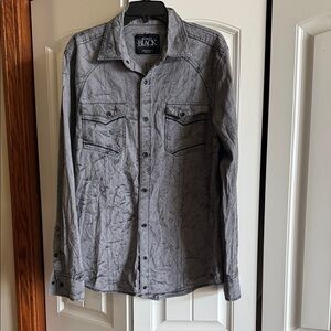 Men's Black Rivet Charcoal Shirt Jacket